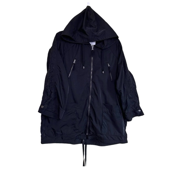 💕🍭SOLD🍭💕Urban Outfitters HEI HEI Black Windbreaker Jacket M/L - Picture 8 of 12